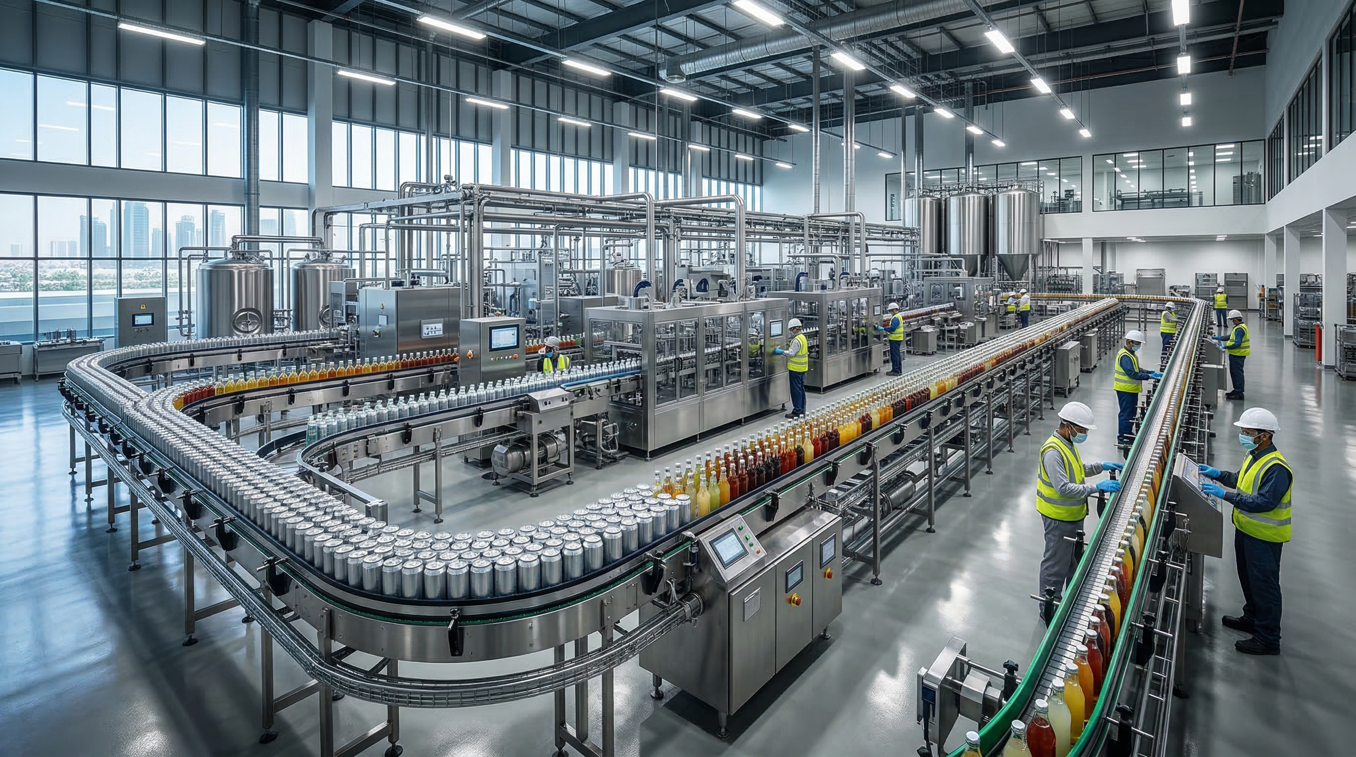 GET manufacturing facility with beverage production lines